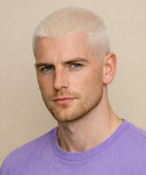 Bleached Buzz Cut Hair Design