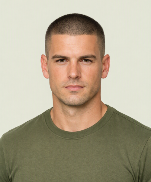 Military Buzz Cut Hair Style