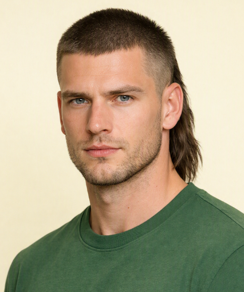 Short Top with a Signature Mullet Shape