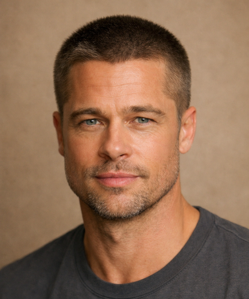 The Brad Pitt Buzz Cut Style
