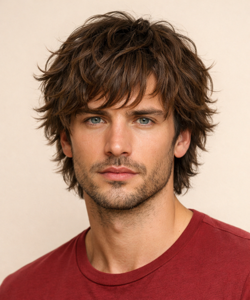 Wavy Shag Haircut Style