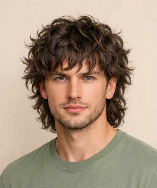 Wolf Cut Curly Hair Is Easy to Style