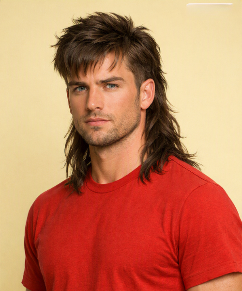 Long Mullet Men’s Hair