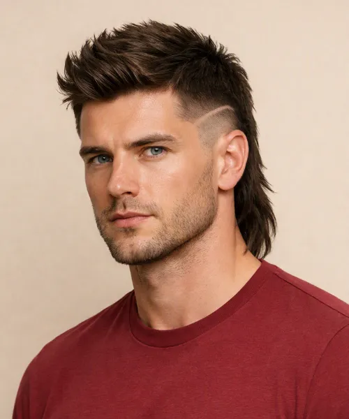 Low Mullet Fade Design For Men