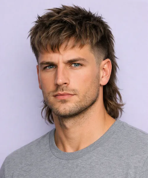Shag Mullet With Fade Hairstyle