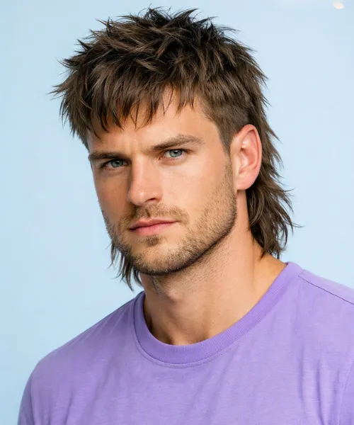 Short Mullet With Choppy Layers