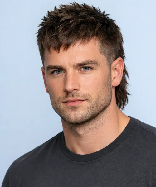 Short Mullet With Textured Top Styling