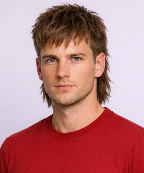 Short Shaggy Mullet Hairstyling