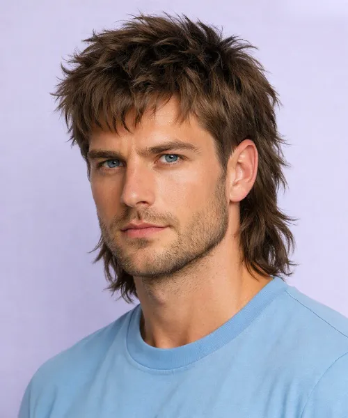 Textured Shaggy Mullet Hairdesign